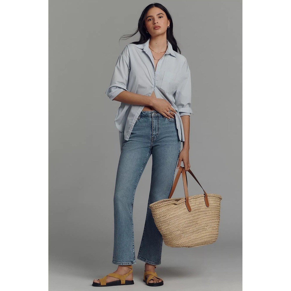 FRAME The Borrowed Ricochet Light Wash Straight Leg Jeans Boho Anthropologie 29